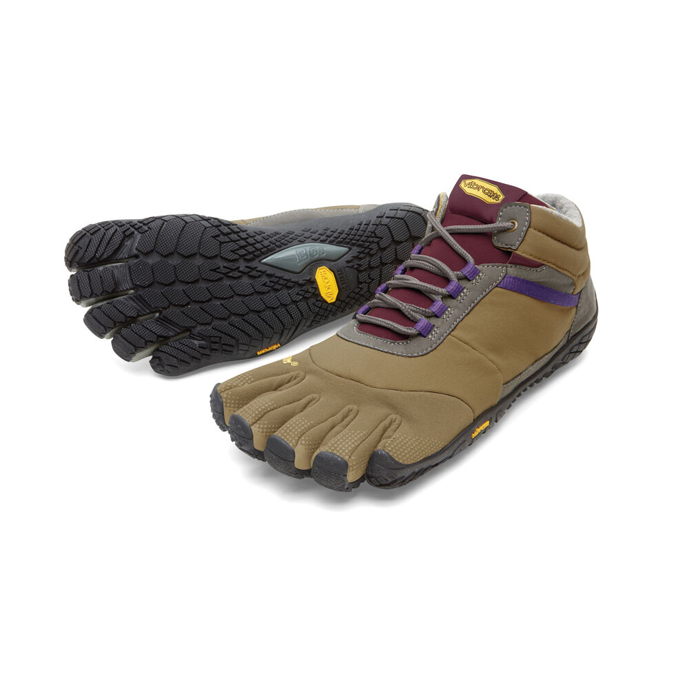 Vibram Fivefingers Trek Ascent Insulated Womens Trail Running Shoes Khaki/Purple Australia (PKO90357